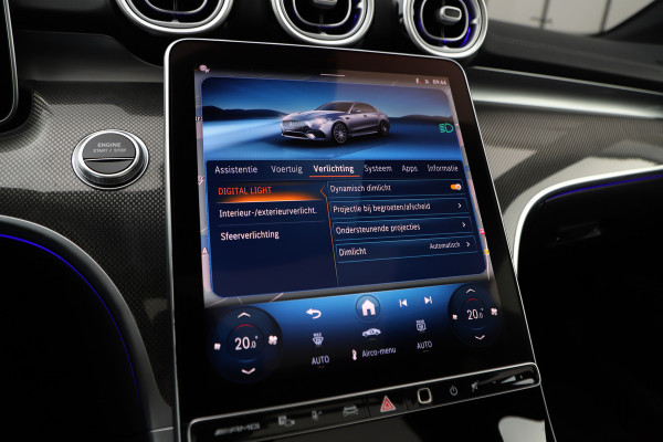 Mercedes-Benz C-Klasse AMG 63 S E Performance | 680PK | Achterasbesturing | Head-up | Burmester | Keyless-go | Sfeerverlichting | Digital-light | Acc |