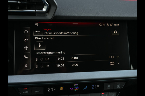 Audi A3 Sportback 45 TFSI e 272pk S edition Competition | Panoramadak | Ambiance interieur | Active Cruise | Sonos Sound | S-Seats + Memory | Head-Up | Camera | Stoelverwarming | Keyless
