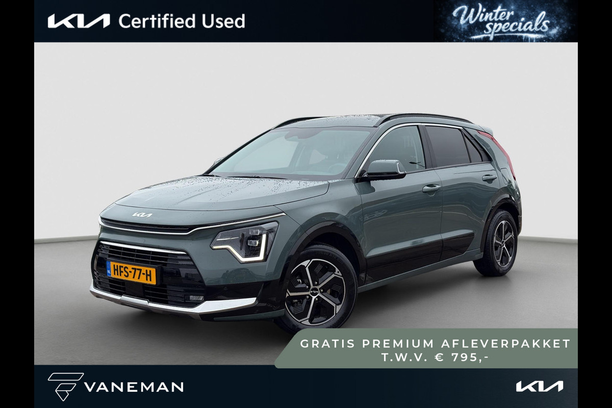 Kia Niro 1.6 GDi Hybrid DynamicPlusLine HUD | Leder | Stoel- en Stuurverwarming | Adapt. Cruise | Schuif/Kanteldak | Elektr. Achterklep |