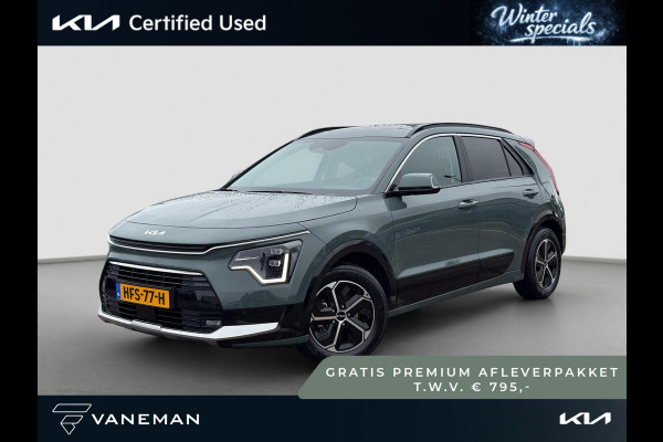 Kia Niro 1.6 GDi Hybrid DynamicPlusLine HUD | Leder | Stoel- en Stuurverwarming | Adapt. Cruise | Schuif/Kanteldak | Elektr. Achterklep |