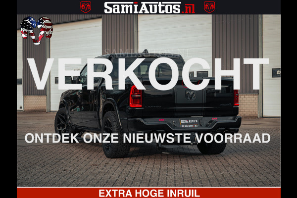 Dodge Ram Limited SPORT H.O 540HP 706Nm | Massage + Full Option | De Meest Luxe en Volle Pick-Up in zijn Klasse | Comfortabele Dubbele Cabine met Royale 5 Zitplaatsen | BPM vrij | Nu Leverbaar uit Voorraad | Voorraad Nr 2348 - 5158