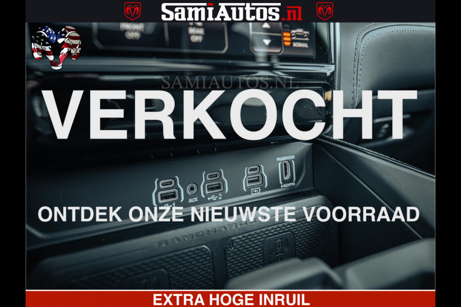 Dodge Ram Limited SPORT H.O 540HP 706Nm | Massage + Full Option | De Meest Luxe en Volle Pick-Up in zijn Klasse | Comfortabele Dubbele Cabine met Royale 5 Zitplaatsen | BPM vrij | Nu Leverbaar uit Voorraad | Voorraad Nr 2348 - 5158