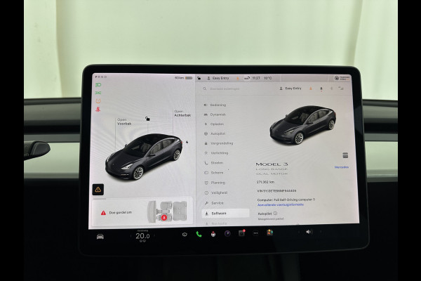 Tesla Model 3 ⚠️HV-BATTERY-DEFECT⚠️ Long Range AWD 75 kWh [ 3-Fase ] {SOH-86%} (INCL-BTW) Aut. *PANO | AUTOPILOT | LEATHER | KEYLESS | FULL-LED | MEMORY-PACK | TOPVIEW | DAB | CARPLAY | DIGI-COCKPIT | LANE-ASSIST | COMFORTSEATS | 19"ALU*