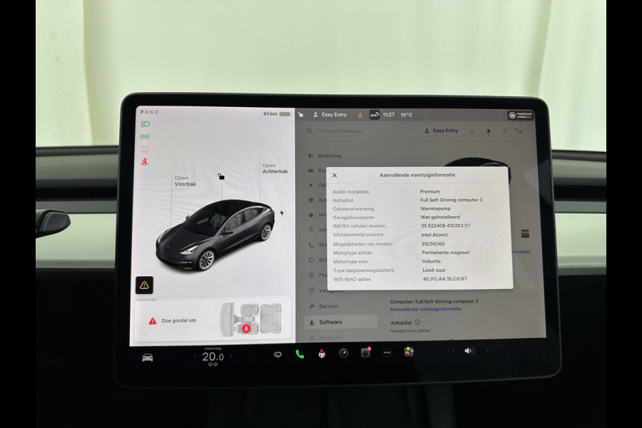 Tesla Model 3 ⚠️HV-BATTERY-DEFECT⚠️ Long Range AWD 75 kWh [ 3-Fase ] {SOH-86%} (INCL-BTW) Aut. *PANO | AUTOPILOT | LEATHER | KEYLESS | FULL-LED | MEMORY-PACK | TOPVIEW | DAB | CARPLAY | DIGI-COCKPIT | LANE-ASSIST | COMFORTSEATS | 19"ALU*