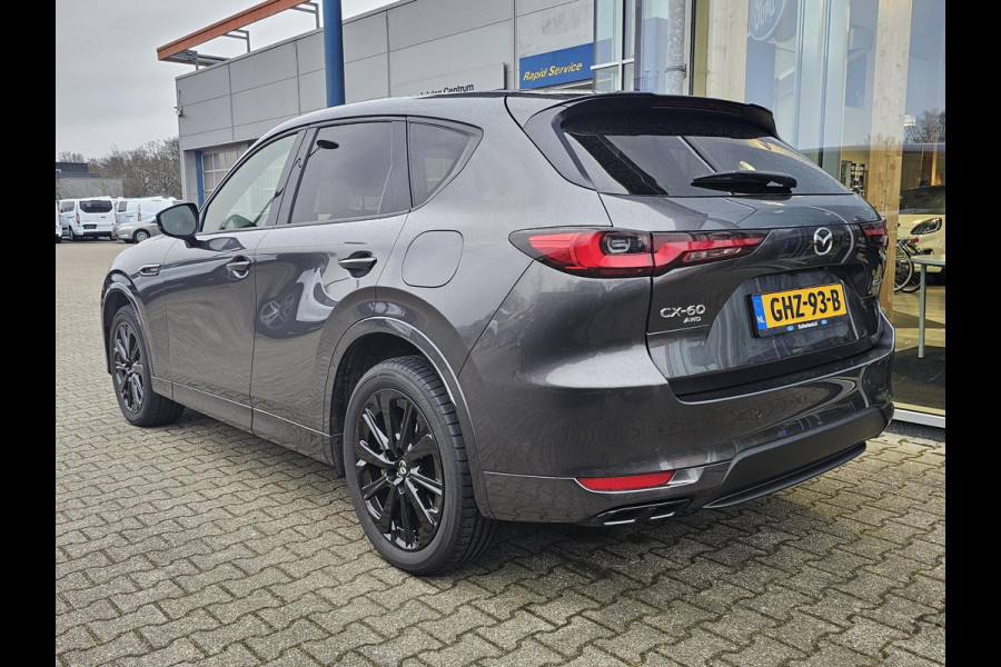 Mazda CX-60 2.5 e-SkyActiv PHEV Homura 325 pk | Nieuwstaat | Leder | Full led | Virtual cockpit | Head-up display | Adaptieve cruise control | Fabrieksgarantie 08-2029