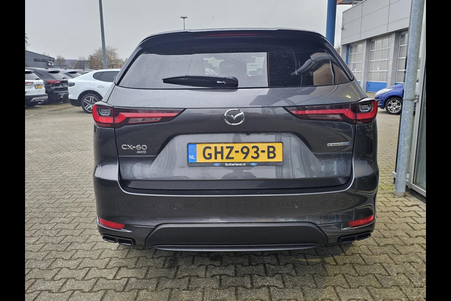 Mazda CX-60 2.5 e-SkyActiv PHEV Homura 325 pk | Nieuwstaat | Leder | Full led | Virtual cockpit | Head-up display | Adaptieve cruise control | Fabrieksgarantie 08-2029