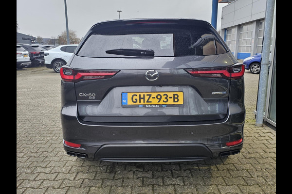 Mazda CX-60 2.5 e-SkyActiv PHEV Homura 325 pk | Nieuwstaat | Leder | Full led | Virtual cockpit | Head-up display | Adaptieve cruise control | Fabrieksgarantie 08-2029