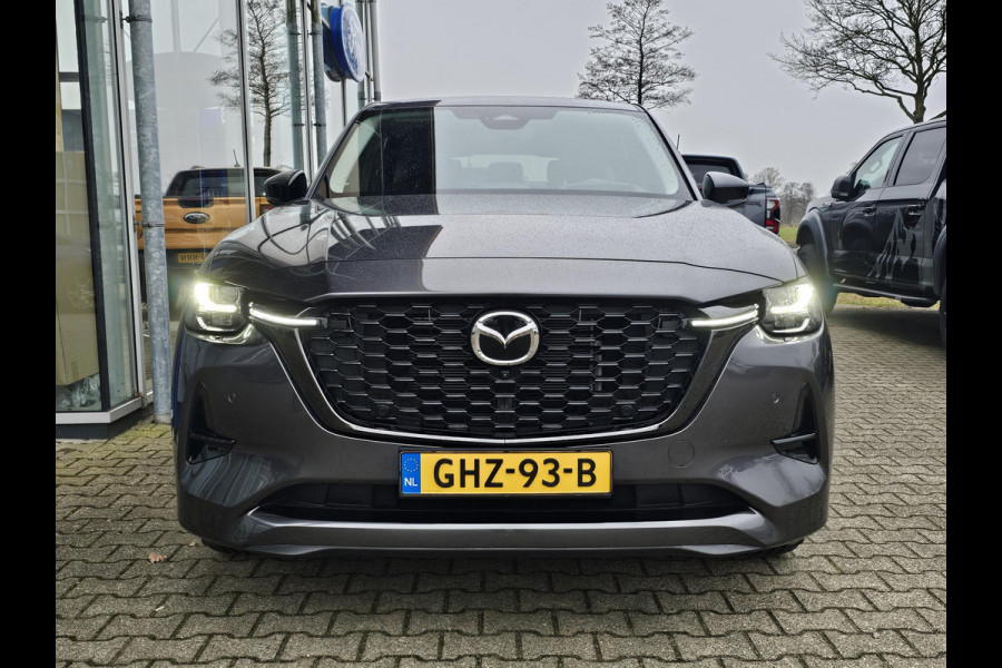 Mazda CX-60 2.5 e-SkyActiv PHEV Homura 325 pk | Nieuwstaat | Leder | Full led | Virtual cockpit | Head-up display | Adaptieve cruise control | Fabrieksgarantie 08-2029