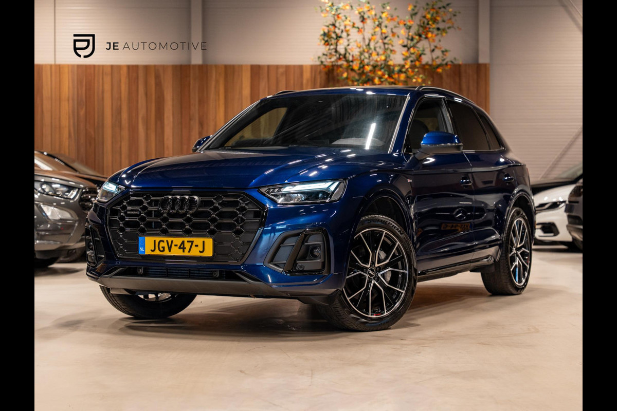 Audi Q5 50 TFSI e 265PK 3X S-Line Black Optik, Pano, Virtual Cockpit, Camera, Navi, Cruise, Clima, Multistuur, Dealer Onderhouden