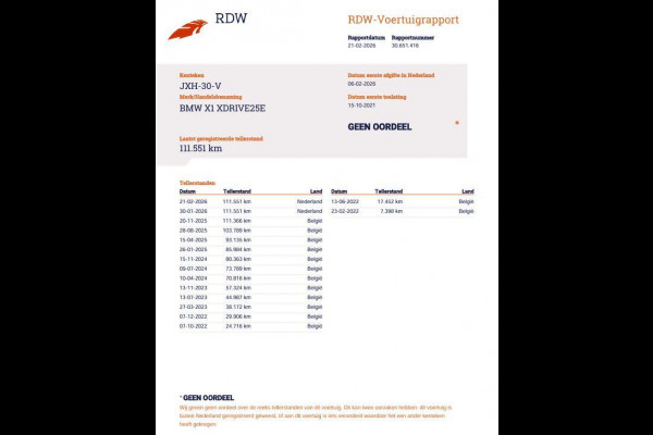 BMW X1 xDrive25e Executive CAMERA / CARPLAY / AUTOMAAT / LEDER / LED / CRUISE CONTROLE / STOELVERWARMING