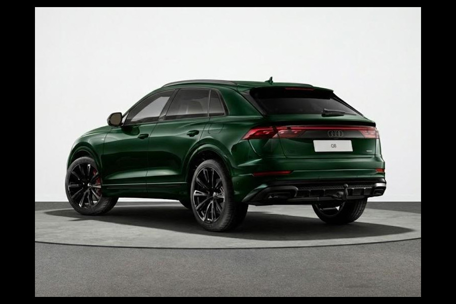 Audi Q8 Pro Line S 55 TFSI e 394 pk | Midnight emerald green | Glazen panoramadak | Bang & Olufsen Premium 3D | Sportstoelen plus voorin |