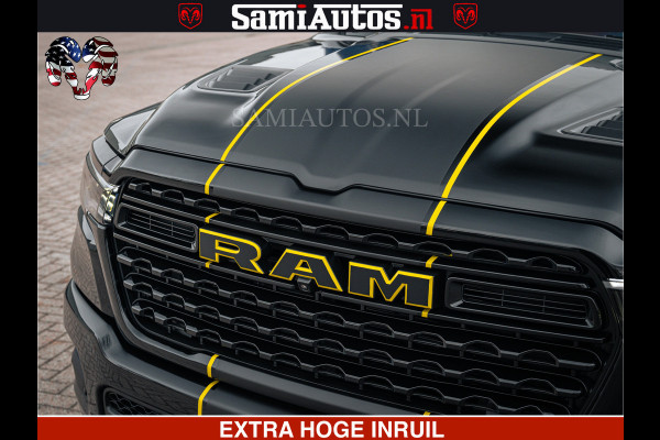 Dodge Ram Limited Night H.O 540HP 706Nm | Massage + Full Option | De Meest Luxe en Volle Pick-Up in zijn Klasse | Comfortabele Dubbele Cabine met Royale 5 Zitplaatsen | BPM vrij | Nu Leverbaar uit Voorraad | Voorraad Nr 2370 - 5411