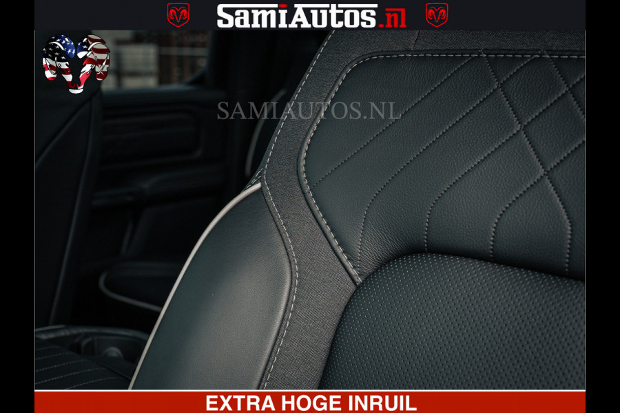 Dodge Ram Limited Night H.O 540HP 706Nm | Massage + Full Option | De Meest Luxe en Volle Pick-Up in zijn Klasse | Comfortabele Dubbele Cabine met Royale 5 Zitplaatsen | BPM vrij | Nu Leverbaar uit Voorraad | Voorraad Nr 2370 - 5411