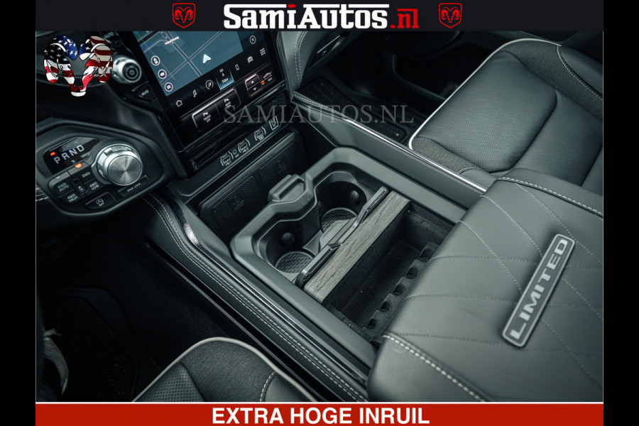 Dodge Ram Limited Night H.O 540HP 706Nm | Massage + Full Option | De Meest Luxe en Volle Pick-Up in zijn Klasse | Comfortabele Dubbele Cabine met Royale 5 Zitplaatsen | BPM vrij | Nu Leverbaar uit Voorraad | Voorraad Nr 2370 - 5411