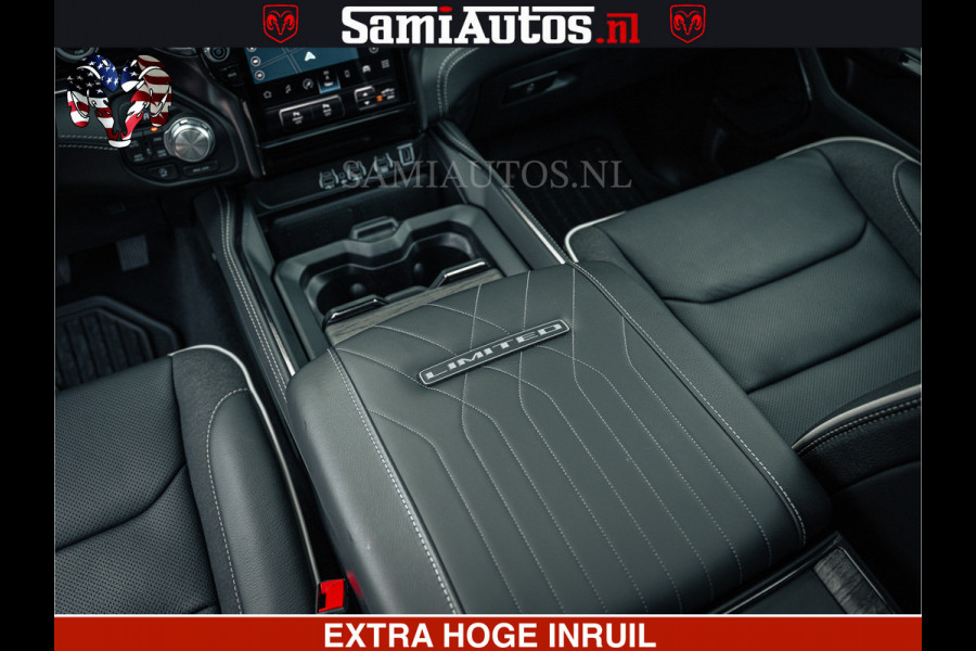 Dodge Ram Limited Night H.O 540HP 706Nm | Massage + Full Option | De Meest Luxe en Volle Pick-Up in zijn Klasse | Comfortabele Dubbele Cabine met Royale 5 Zitplaatsen | BPM vrij | Nu Leverbaar uit Voorraad | Voorraad Nr 2370 - 5411