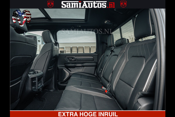 Dodge Ram Limited Night H.O 540HP 706Nm | Massage + Full Option | De Meest Luxe en Volle Pick-Up in zijn Klasse | Comfortabele Dubbele Cabine met Royale 5 Zitplaatsen | BPM vrij | Nu Leverbaar uit Voorraad | Voorraad Nr 2370 - 5411