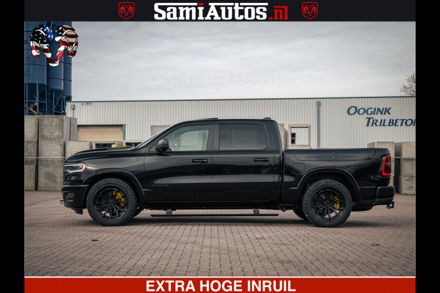 Dodge Ram Limited Night H.O 540HP 706Nm | Massage + Full Option | De Meest Luxe en Volle Pick-Up in zijn Klasse | Comfortabele Dubbele Cabine met Royale 5 Zitplaatsen | BPM vrij | Nu Leverbaar uit Voorraad | Voorraad Nr 2370 - 5411