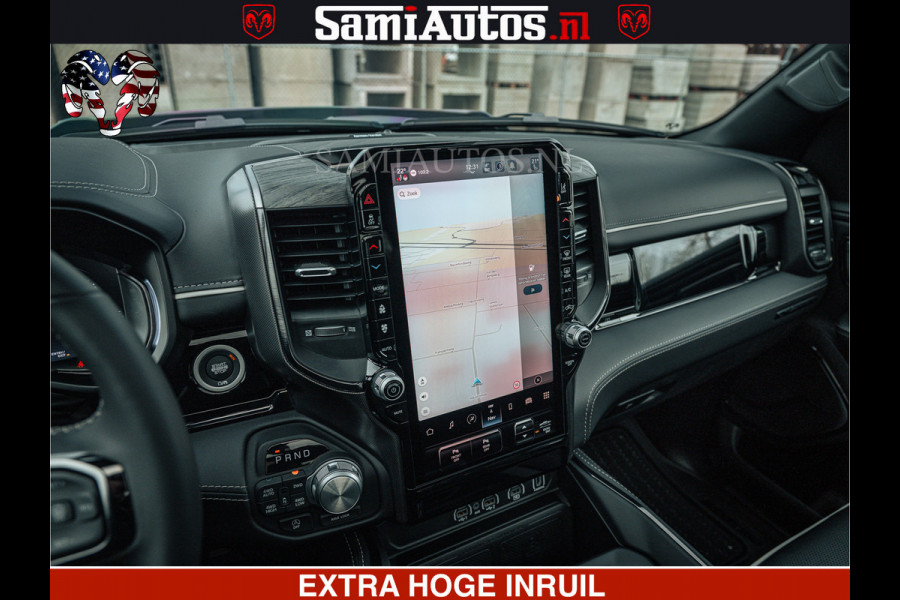Dodge Ram Limited Night H.O 540HP 706Nm | Massage + Full Option | De Meest Luxe en Volle Pick-Up in zijn Klasse | Comfortabele Dubbele Cabine met Royale 5 Zitplaatsen | BPM vrij | Nu Leverbaar uit Voorraad | Voorraad Nr 2370 - 5411