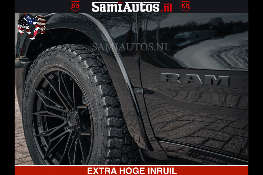 Dodge Ram Limited Night H.O 540HP 706Nm | Massage + Full Option | De Meest Luxe en Volle Pick-Up in zijn Klasse | Comfortabele Dubbele Cabine met Royale 5 Zitplaatsen | BPM vrij | Nu Leverbaar uit Voorraad | Voorraad Nr 2370 - 5411