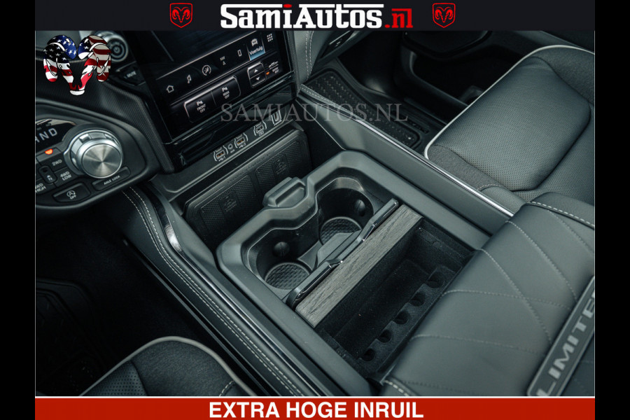 Dodge Ram Limited Night H.O 540HP 706Nm | Massage + Full Option | De Meest Luxe en Volle Pick-Up in zijn Klasse | Comfortabele Dubbele Cabine met Royale 5 Zitplaatsen | BPM vrij | Nu Leverbaar uit Voorraad | Voorraad Nr 2370 - 5411