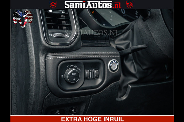 Dodge Ram Limited Night H.O 540HP 706Nm | Massage + Full Option | De Meest Luxe en Volle Pick-Up in zijn Klasse | Comfortabele Dubbele Cabine met Royale 5 Zitplaatsen | BPM vrij | Nu Leverbaar uit Voorraad | Voorraad Nr 2370 - 5411