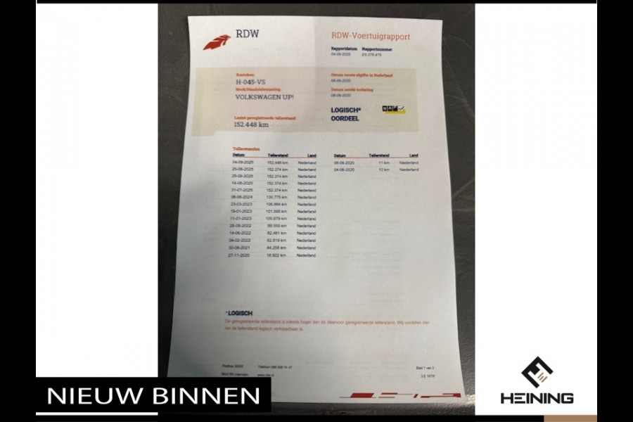 Volkswagen up! 1.0 BMT move up! Airco. Bluetooth. Lichtmetaal. Hollandse auto met NAP