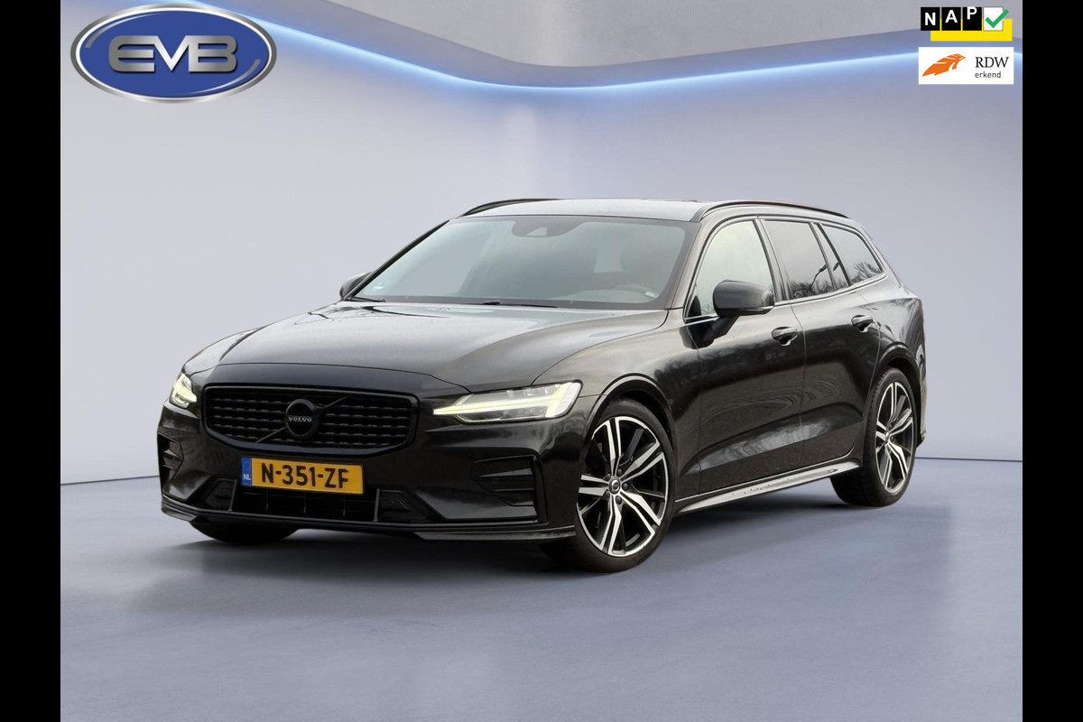 Volvo V60 2.0 B4 205 pk R-Design sport, Black edition, vele opties, sport leder, dealer onderhouden, 1 e eigenaar, NL auto met nap