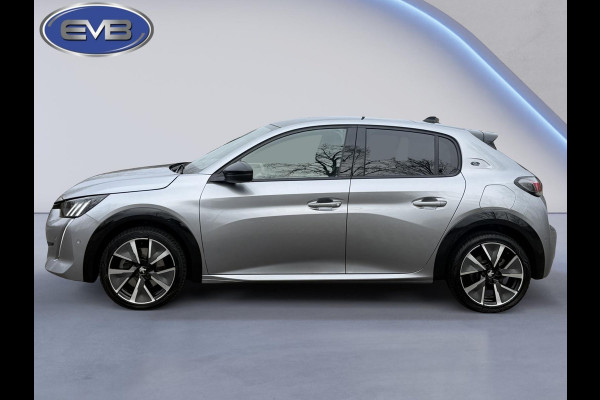 Peugeot e-208 EV GT Première 50 kWh, Panoramadak, achteruitrijcamera, stoelverwarming, 1/2 lederen sportinterieur, 17 inch