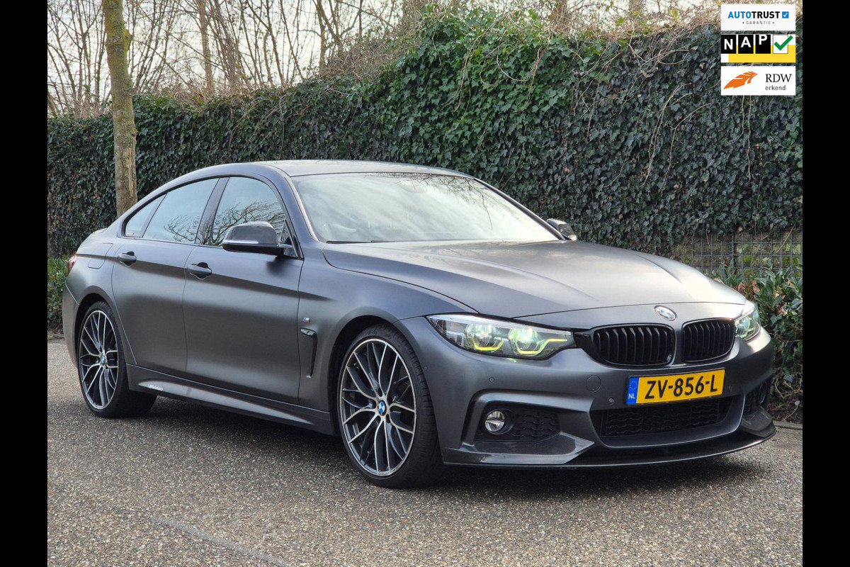 BMW 4 Serie 420i Gran Coupé M Sport Individual MAT Grey Orig BMW Performance 20inch Apple CarPlay High Executive BTW AUTO