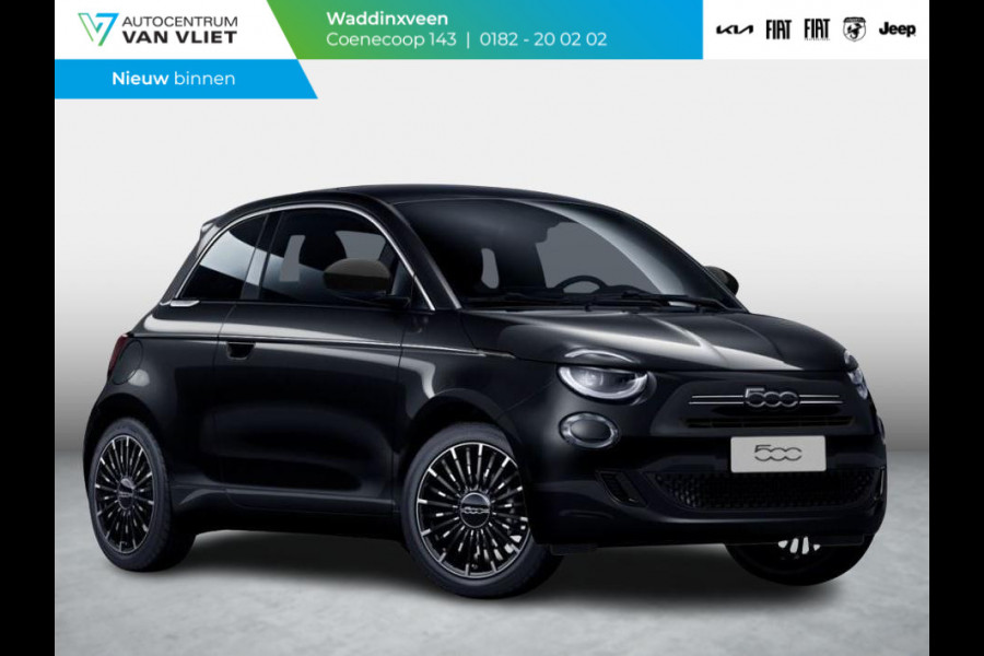 Fiat 500 Hybrid Collezione | Clima | LED | PDC | JBL Premium Audio | 17" | Camera | BSM | Canneloni Ivory/Piombo interieur