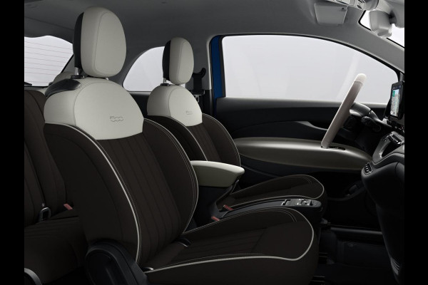 Fiat 500 Hybrid Collezione | Clima | LED | PDC | JBL Premium Audio | 17" | Camera | BSM | Canneloni Ivory/Piombo interieur