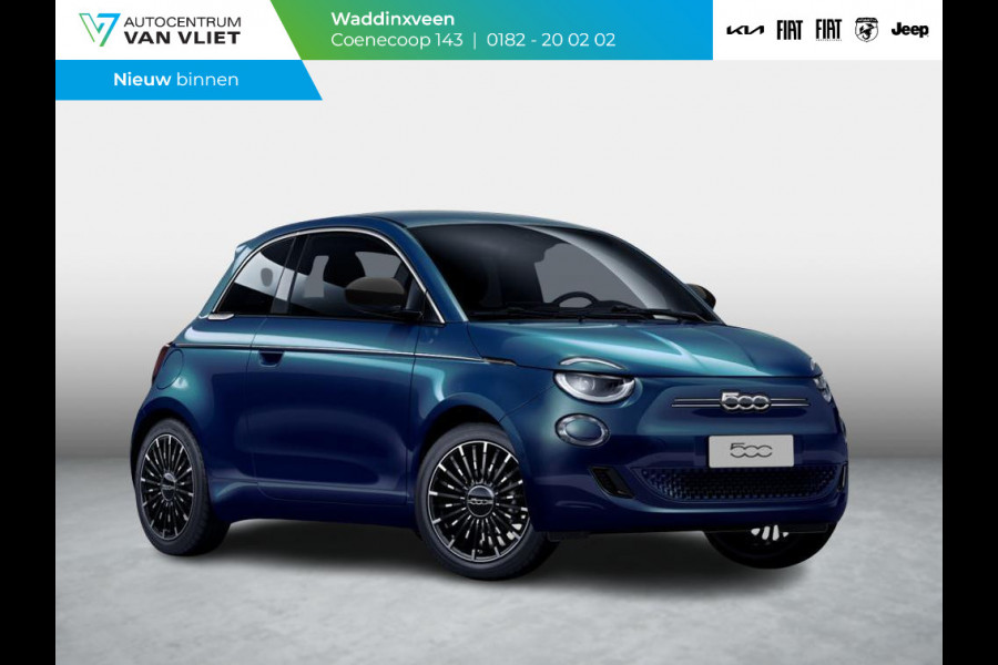 Fiat 500 Hybrid Collezione | Clima | LED | PDC | JBL Premium Audio | 17" | Camera | BSM | Canneloni Ivory/Piombo interieur