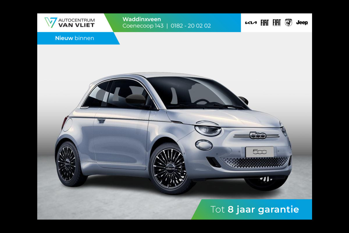 Fiat 500 Hybrid Collezione | Clima | LED | PDC | JBL Premium Audio | 17" | Camera | BSM | Canneloni Ivory/Piombo interieur