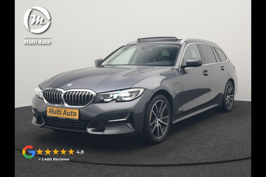 BMW 3 Serie Touring 330e Sportline Plug In Hybrid 293pk Dealer O.H PHEV | Panodak | Trekhaak af Fabriek | Lederen Sportstoelen Memory | 360 Camera | Keyless | Camera & Parkassist | 18"L.M | Apple Carplay | Sfeerverlichting |