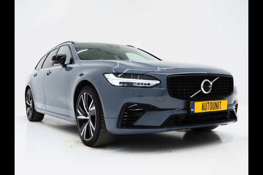 Volvo V90 2.0 T6 Plug-in hybrid AWD Plus Dark Long Range | Panoramadak | Pilot Assist | Trekhaak | Leder | Harman/Kardon | 360 | Keyless | Carplay