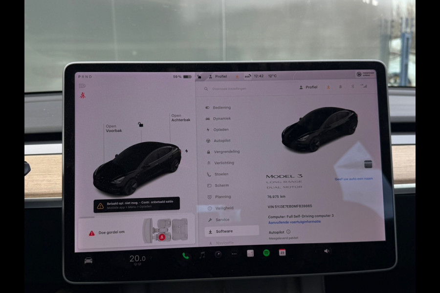 Tesla Model 3 Long Range AWD 75 kWh LFP 93% SOH FACELIFT TREKHAAK