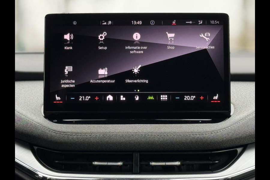 Škoda ENYAQ iV 80, achteruitrijcamera, stoel-stuurverwarming, trekhaak,1/2 lederen sportinterieur, 1 e eigenaar, NL auto met nap