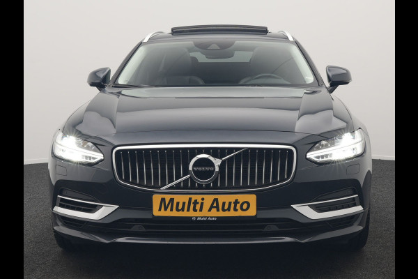 Volvo V90 T8 AWD Inscription Plug In Hybrid 394pk Dealer O.H PHEV | Trekhaak af Fabriek | Panodak | Adaptive Cruise | Luxe Lederen Sportstoelen Memory | Pilot Assist | Camera | 19 "L.M | Apple Carplay |