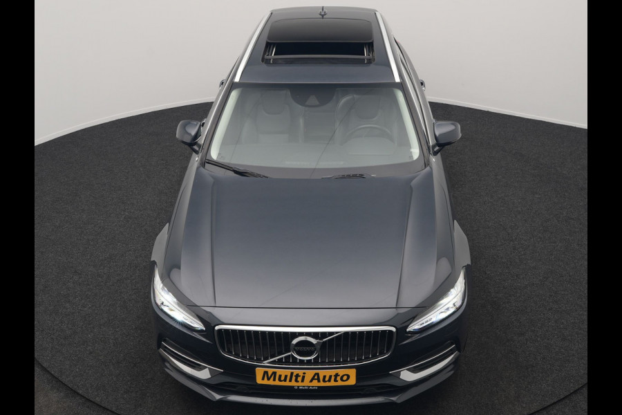 Volvo V90 T8 AWD Inscription Plug In Hybrid 394pk Dealer O.H PHEV | Trekhaak af Fabriek | Panodak | Adaptive Cruise | Luxe Lederen Sportstoelen Memory | Pilot Assist | Camera | 19 "L.M | Apple Carplay |