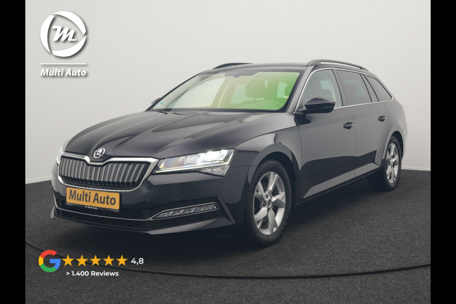 Škoda Superb Combi 1.4 TSI iV Business Edition Plug In Hybrid 218pk Dealer O.H PHEV | Trekhaak af Fabriek | Crystal LED | Keyless | Apple Carplay | Sportstoelen Verwarmd | Cruise Control | 17"L.M |