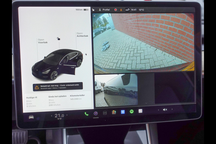 Tesla Model 3 Standard RWD Plus 60 kWh | Navigatie | Panorama dak | 360 camera | Parkeersensoren | Stoelverwarming | Ledverlichting | Leder | Climate Control | HANDEL / EXPORT!