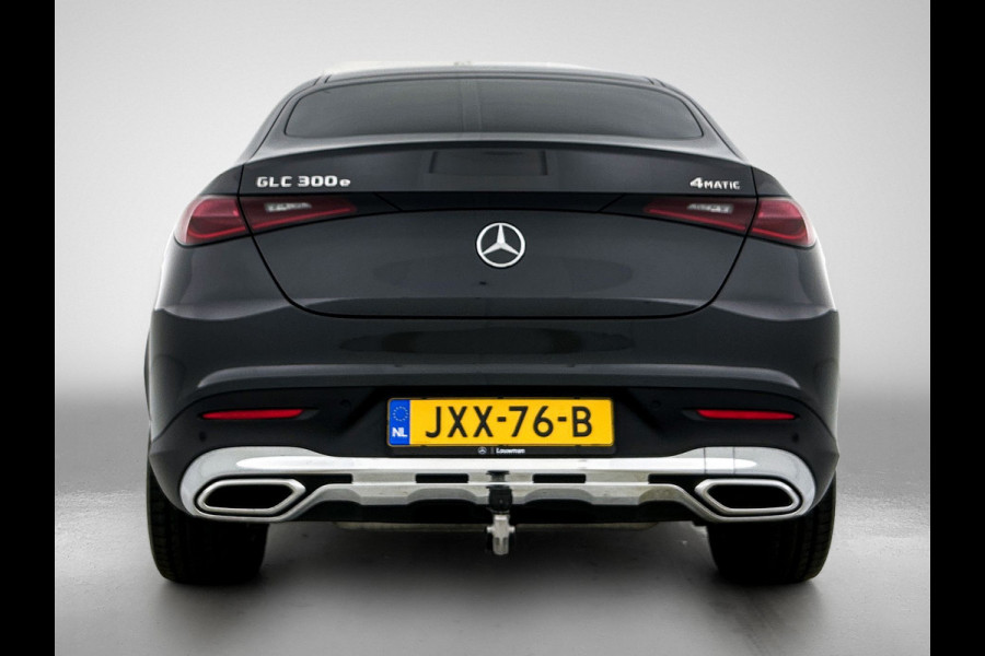 Mercedes-Benz GLC Coupé 300 e 4MATIC Plug-In Hybride Trekhaak | Alarm Klasse 3 | Rijassistentiepakket plus | Stuur en Stoelverwarming | Parkeerpakket met 360°-camera | Distronic. Inclusief 24 maanden MB Certified garantie voor Europa.