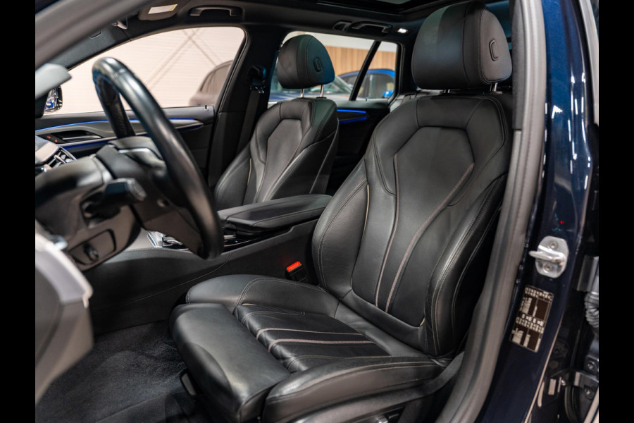 BMW 5 Serie Touring 520i High Executive M Pakket, Pano, Virtual Cockpit, Leder, 19"M Sport Velgen, Prive Glas, Volledig Onderhoud