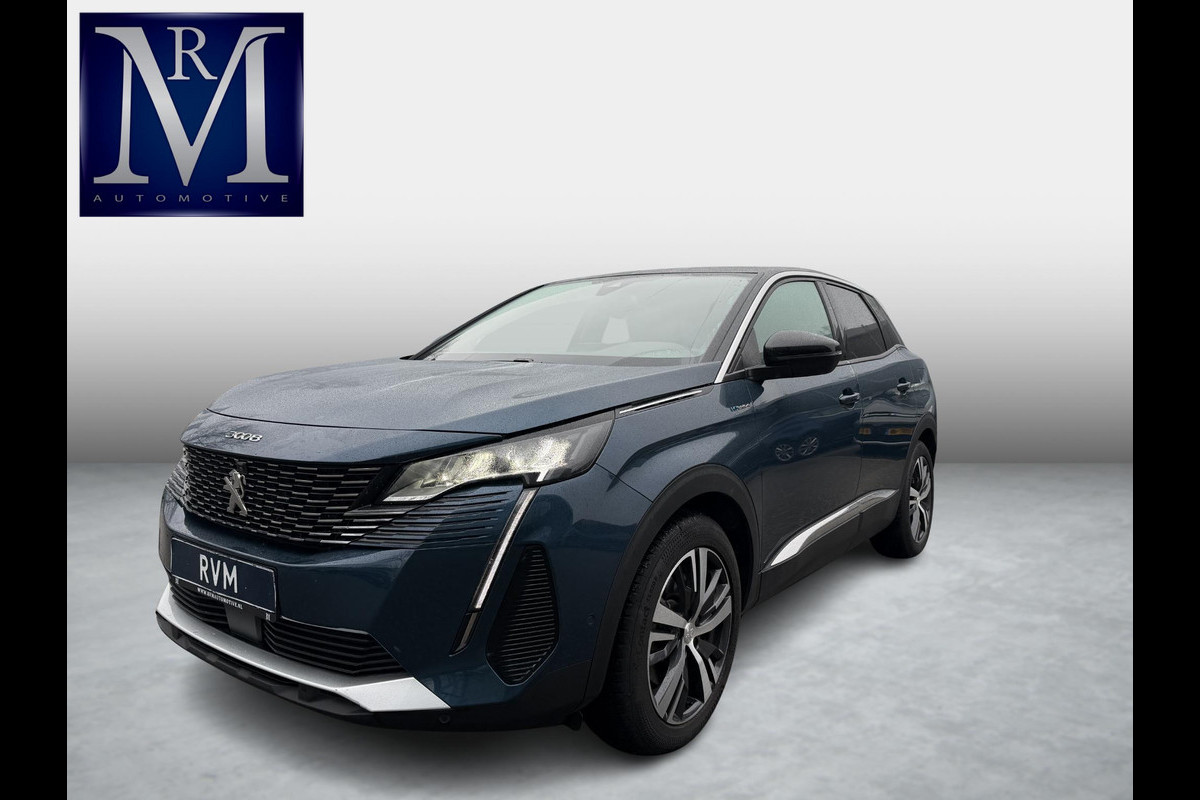 Peugeot 3008 1.6 HYbrid 300 Allure Pack Business PHEV| 300PK!| ADAPTIVE CRUISE CONTROL| STANDKACHEL| STOELVERWARMING| CAMERA VOOR + ACHTER| DODE HOEK SENSOR| ELEKTRISCHE ACHTERKLEP| RIJKLAAR. INCL 12 MND BOVAG GARANTIE