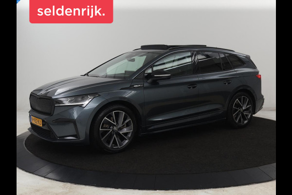 Škoda ENYAQ iV 80 Sportline | SOH 91% | Panoramdak | Head-Up | Trekhaak | Adaptive cruise | 360 Camera | Stoelverwarming | Matrix LED | Memory | Carplay | Navigatie | Alcantara