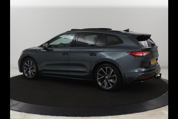 Škoda ENYAQ iV 80 Sportline | SOH 91% | Panoramdak | Head-Up | Trekhaak | Adaptive cruise | 360 Camera | Stoelverwarming | Matrix LED | Memory | Carplay | Navigatie | Alcantara
