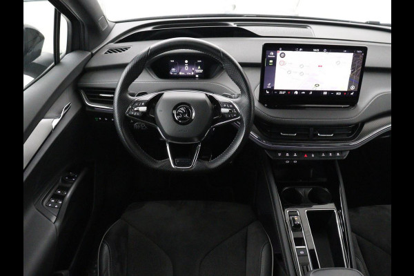 Škoda ENYAQ iV 80 Sportline | SOH 91% | Panoramdak | Head-Up | Trekhaak | Adaptive cruise | 360 Camera | Stoelverwarming | Matrix LED | Memory | Carplay | Navigatie | Alcantara