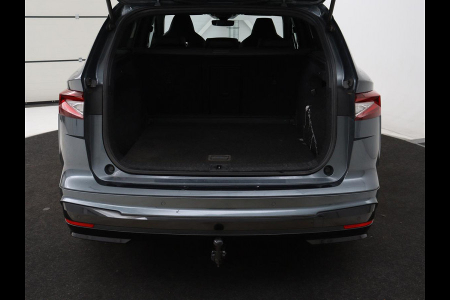 Škoda ENYAQ iV 80 Sportline | SOH 91% | Panoramdak | Head-Up | Trekhaak | Adaptive cruise | 360 Camera | Stoelverwarming | Matrix LED | Memory | Carplay | Navigatie | Alcantara