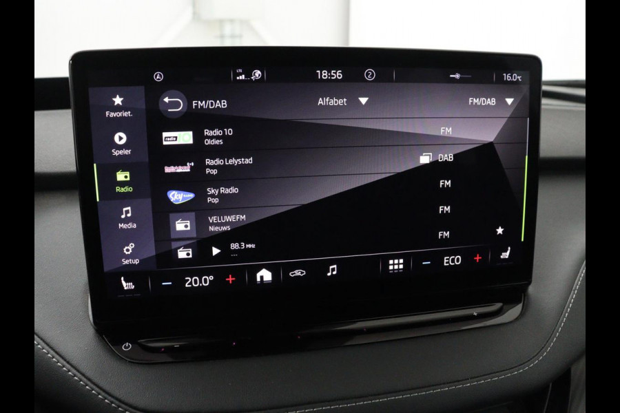 Škoda ENYAQ iV 80 Sportline | SOH 91% | Panoramdak | Head-Up | Trekhaak | Adaptive cruise | 360 Camera | Stoelverwarming | Matrix LED | Memory | Carplay | Navigatie | Alcantara