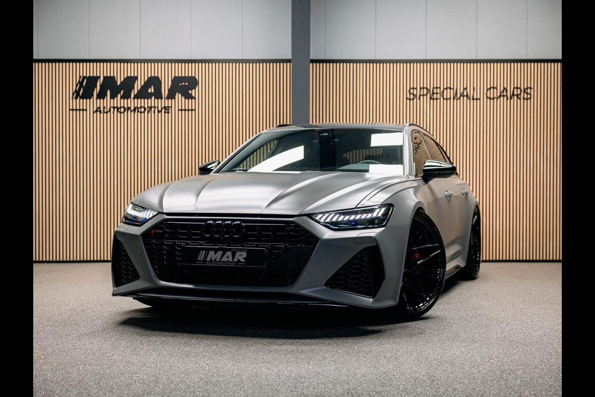 Audi RS6 Avant RS 6 TFSI quattro | Beton grijs matte | 23 inch Vossen HF7 | Keramisch | Pano |